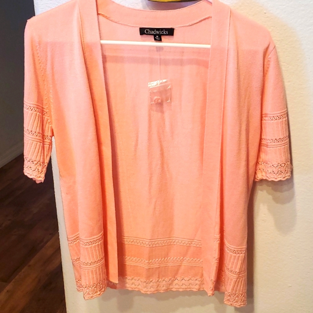 Silky feel pink cardigan